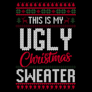 Ugly Christmas Sweater - Unisex Premium Fleece Pullover Hoodie Design
