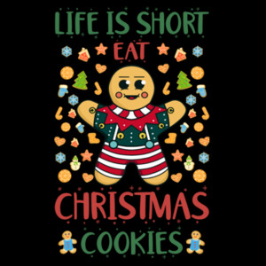 Eat Christmas Cookies - Women's Premium Cotton T-Shirt Design