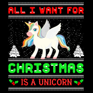 I Want a Unicorn - Unisex Premium Fleece Crew Sweatshirt Design