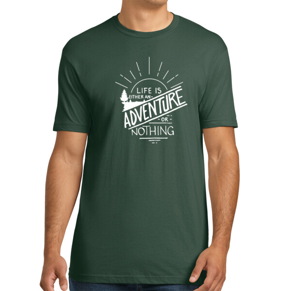 Life is an Adventure (White) - Unisex Premium Cotton T-Shirt Thumbnail