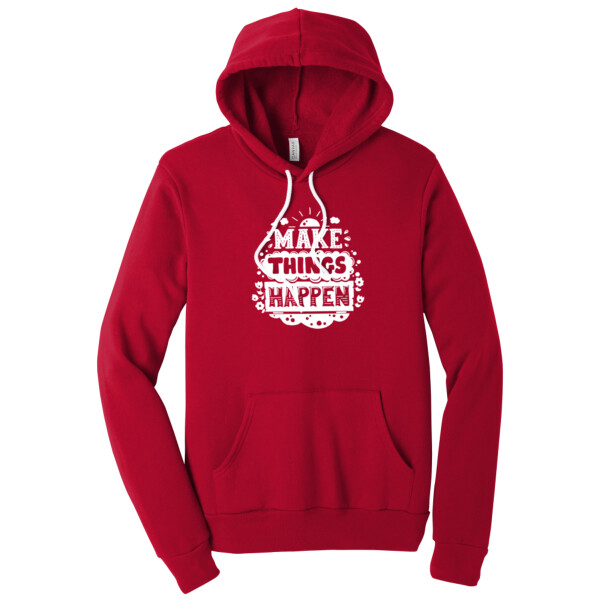 Make Things Happen (White) - Unisex Premium Fleece Pullover Hoodie Thumbnail