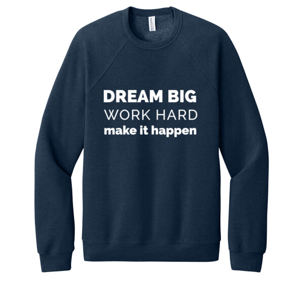 Dream Big (White) - Unisex Premium Fleece Crew Sweatshirt Thumbnail
