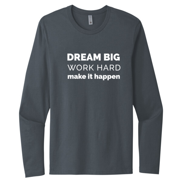 Dream Big (White) - Unisex Premium Cotton Long Sleeve T-Shirt Thumbnail