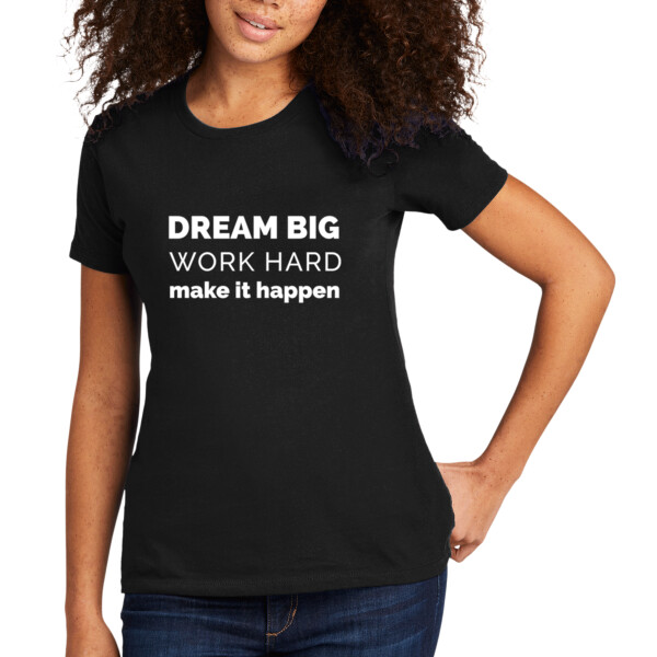 Dream Big (White) - Women's Premium Cotton T-Shirt Thumbnail