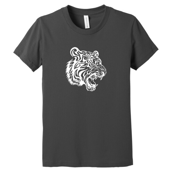 Tiger Face (White) - Youth Premium Cotton T-Shirt Thumbnail
