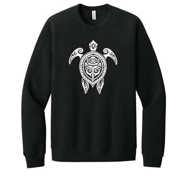 Turtle (White) - Unisex Premium Fleece Crew Sweatshirt Thumbnail