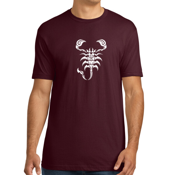 Scorpion (White)  - Unisex Premium Cotton T-Shirt Thumbnail
