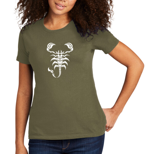 Scorpion (White)  - Women's Premium Cotton T-Shirt Thumbnail