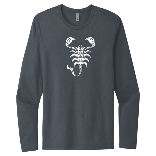 Scorpion (White)  - Unisex Premium Cotton Long Sleeve T-Shirt Thumbnail