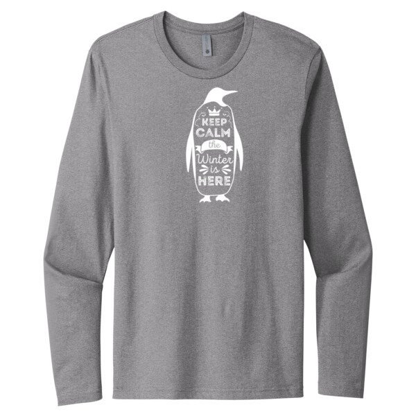 Penguin 1 (White) - Unisex Premium Cotton Long Sleeve T-Shirt Thumbnail