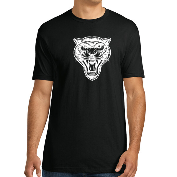 Panther 1 (White) - Unisex Premium Cotton T-Shirt Thumbnail