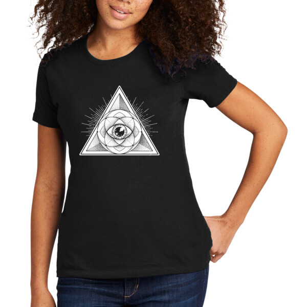 Sacred Geometry 1 (White) - Women's Premium Cotton T-Shirt Thumbnail