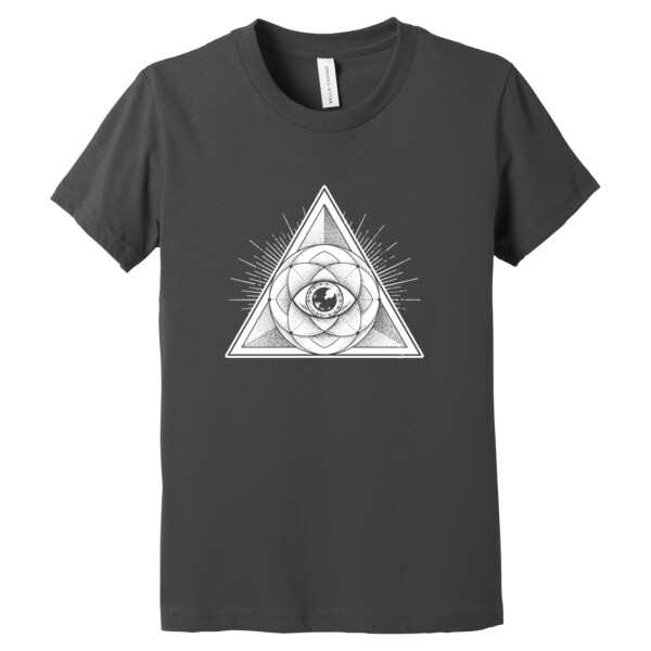 Sacred Geometry 1 (White) - Youth Premium Cotton T-Shirt Thumbnail