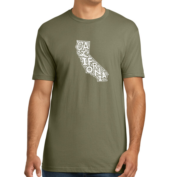 California 1 (White) - Unisex Premium Cotton T-Shirt Thumbnail