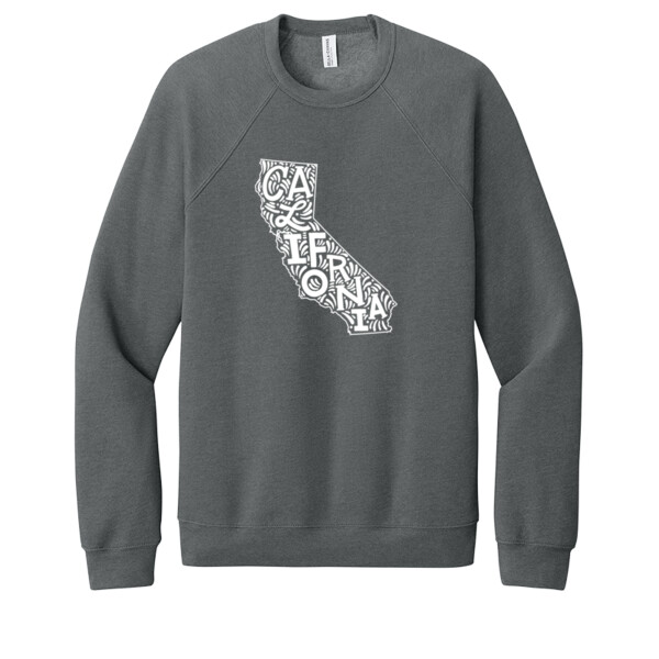 California 1 (White) - Unisex Premium Fleece Crew Sweatshirt Thumbnail