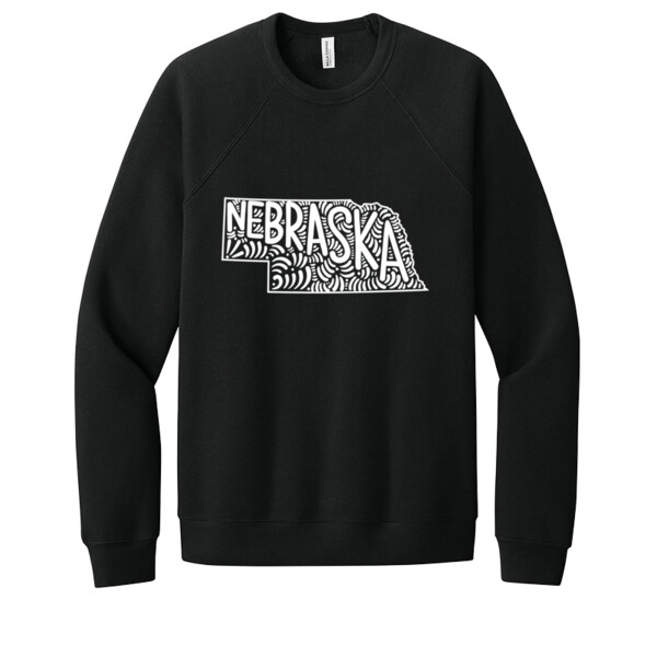 Nebraska (White) - Unisex Premium Fleece Crew Sweatshirt Thumbnail