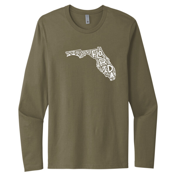 Florida (White) - Unisex Premium Cotton Long Sleeve T-Shirt Thumbnail