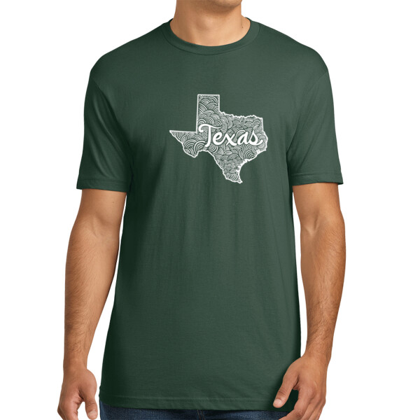 Texas (White) - Unisex Premium Cotton T-Shirt Thumbnail