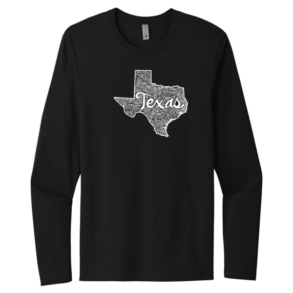 Texas (White) - Unisex Premium Cotton Long Sleeve T-Shirt Thumbnail