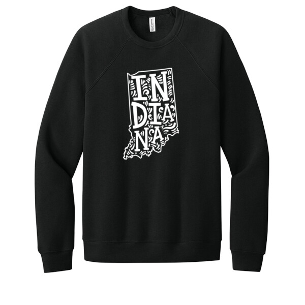 Indiana (White) - Unisex Premium Fleece Crew Sweatshirt Thumbnail