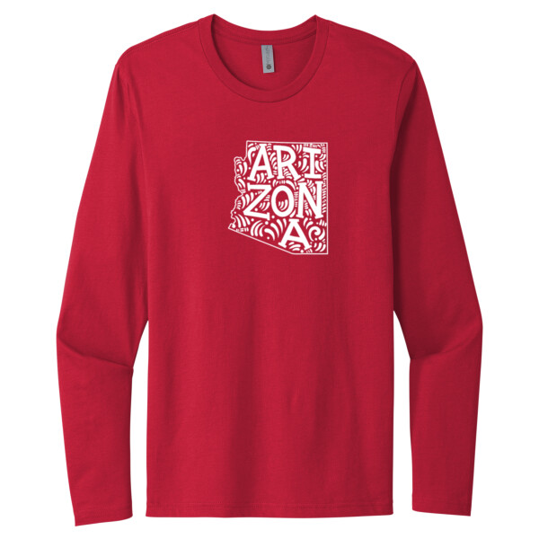 Arizona (white) - Unisex Premium Cotton Long Sleeve T-Shirt Thumbnail