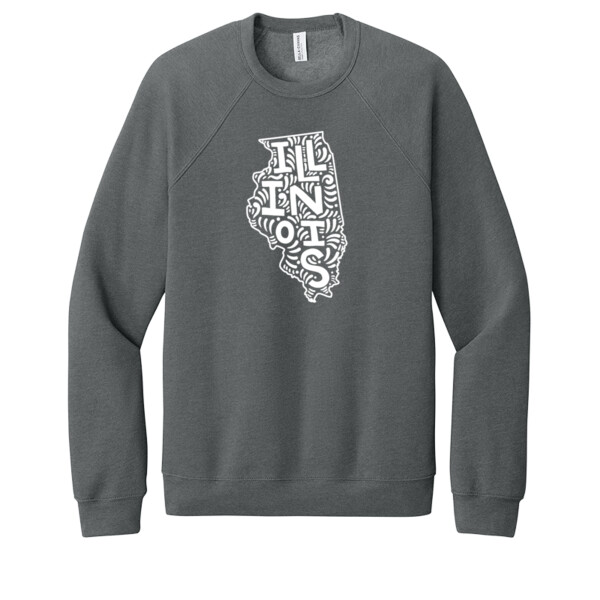 Illinois (White) - Unisex Premium Fleece Crew Sweatshirt Thumbnail