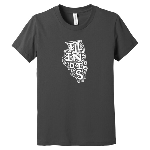 Illinois (White) - Youth Premium Cotton T-Shirt Thumbnail