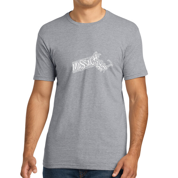 Massachusetts (White)  - Unisex Premium Cotton T-Shirt Thumbnail