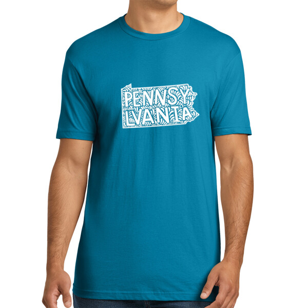 Pennsylvania (White) - Unisex Premium Cotton T-Shirt Thumbnail