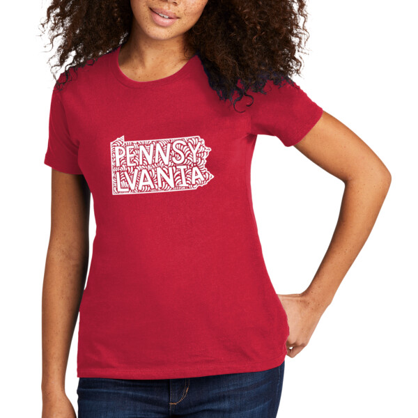 Pennsylvania (White) - Women's Premium Cotton T-Shirt Thumbnail