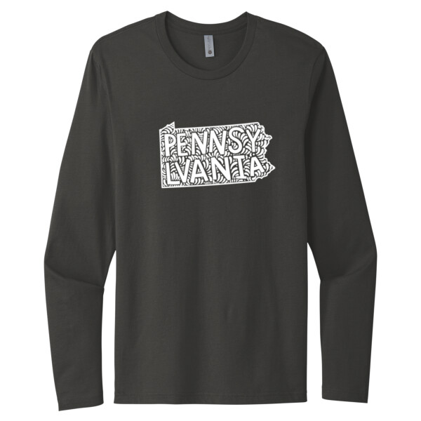 Pennsylvania (White) - Unisex Premium Cotton Long Sleeve T-Shirt Thumbnail