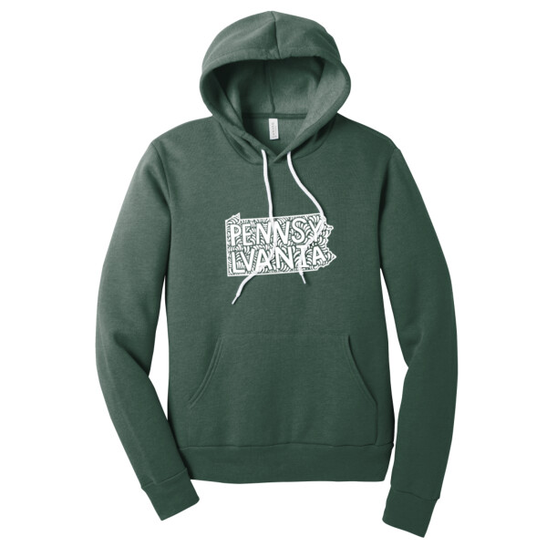 Pennsylvania (White) - Unisex Premium Fleece Pullover Hoodie Thumbnail