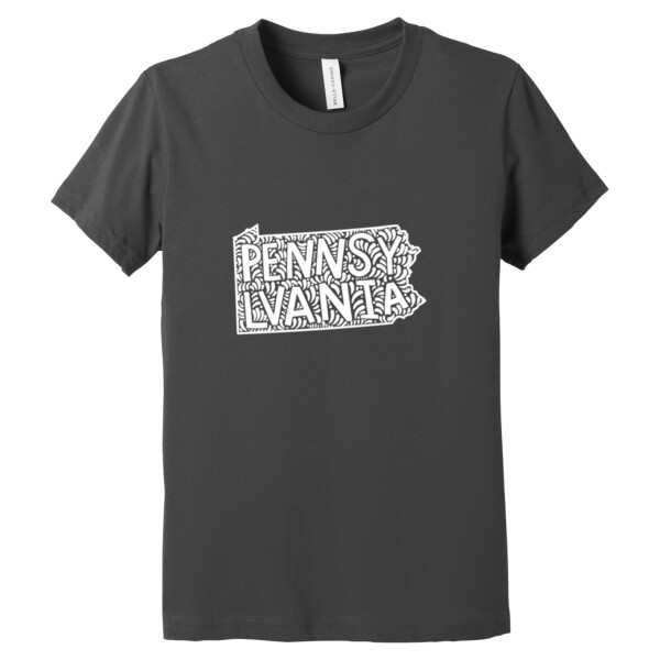 Pennsylvania (White) - Youth Premium Cotton T-Shirt Thumbnail