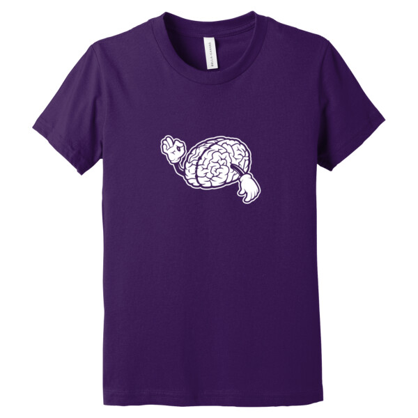 Strong Brain 1 (White) - Youth Premium Cotton T-Shirt Thumbnail