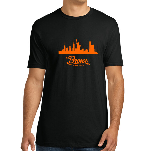 Bronx's NYC (Orange) - Unisex Premium Cotton T-Shirt Thumbnail