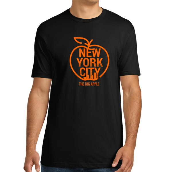 The Big Apple NYC (Orange) - Unisex Premium Cotton T-Shirt Thumbnail