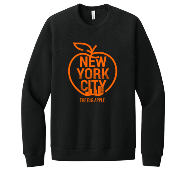 The Big Apple NYC (Orange) - Unisex Premium Fleece Crew Sweatshirt Thumbnail