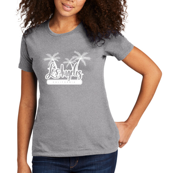 Los Angelos Cali (White) - Women's Premium Cotton T-Shirt Thumbnail