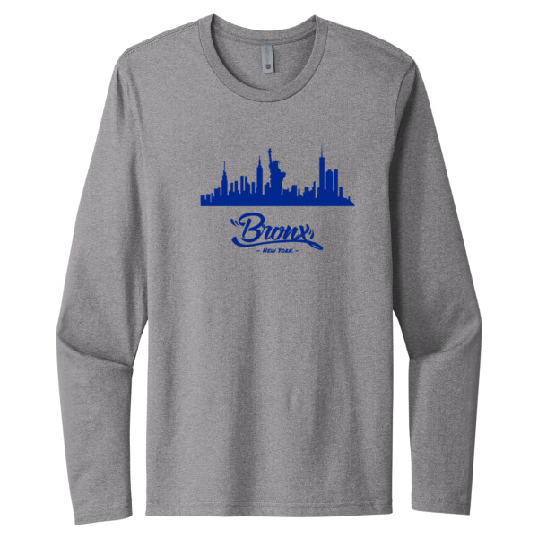 Bronx NYC Navy - Unisex Premium Cotton Long Sleeve T-Shirt Thumbnail