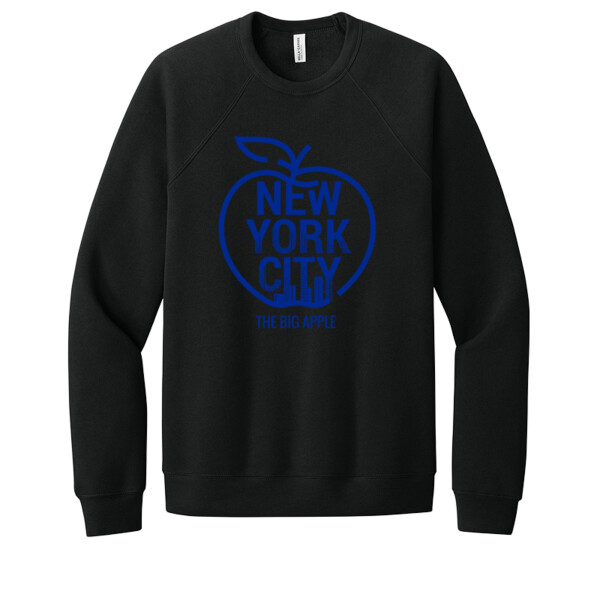 The Big Apple NYC Navy - Unisex Premium Fleece Crew Sweatshirt Thumbnail