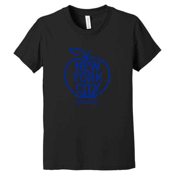 The Big Apple NYC Navy - Youth Premium Cotton T-Shirt Thumbnail