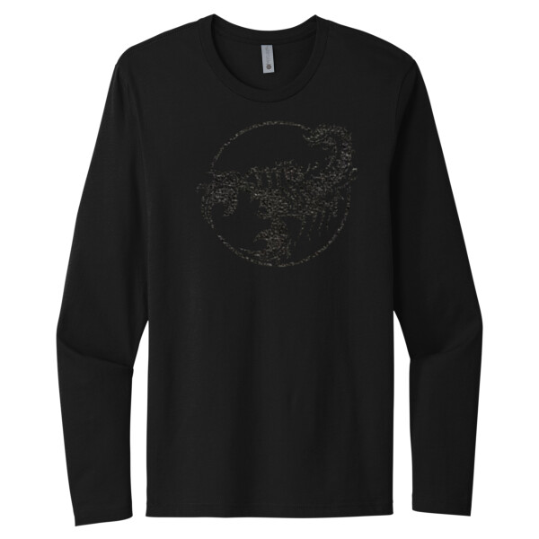 Scorpion2 (Black) - Unisex Premium Cotton Long Sleeve T-Shirt Thumbnail