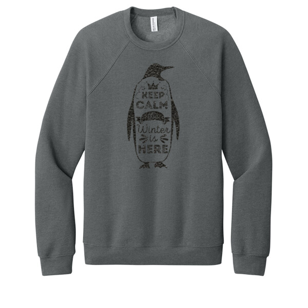 Penguin1 (Black) - Unisex Premium Fleece Crew Sweatshirt Thumbnail