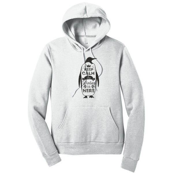 Penguin1 (Black) - Unisex Premium Fleece Pullover Hoodie Thumbnail