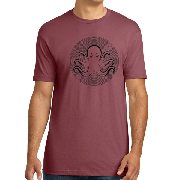 Octopus 2 (Black) - Unisex Premium Cotton T-Shirt Thumbnail