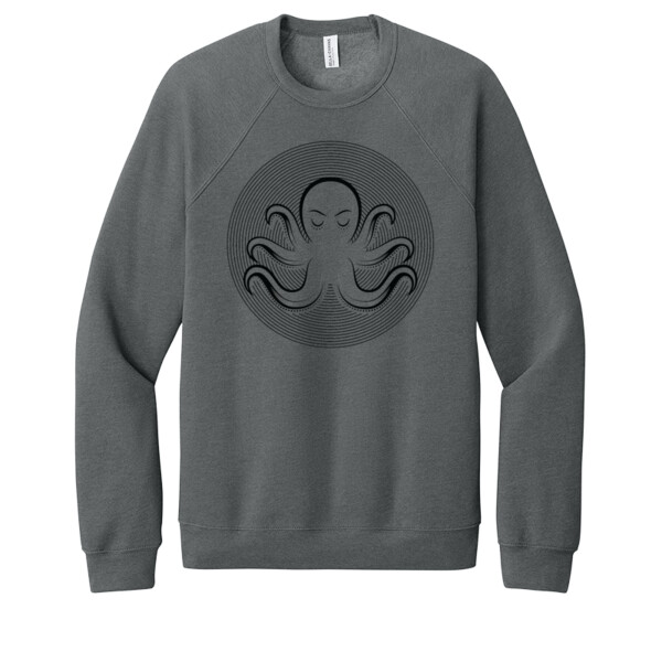 Octopus 2 (Black) - Unisex Premium Fleece Crew Sweatshirt Thumbnail