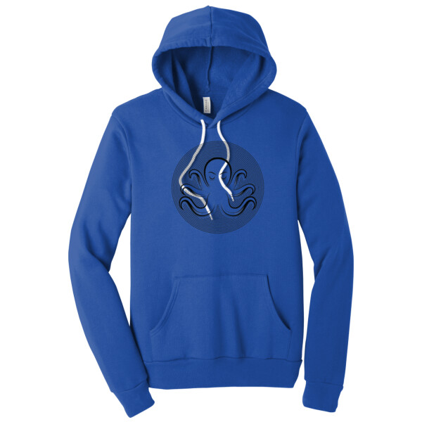 Octopus 2 (Black) - Unisex Premium Fleece Pullover Hoodie Thumbnail