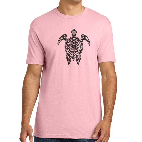 Tribal Turtle (Black) - Unisex Premium Cotton T-Shirt Thumbnail