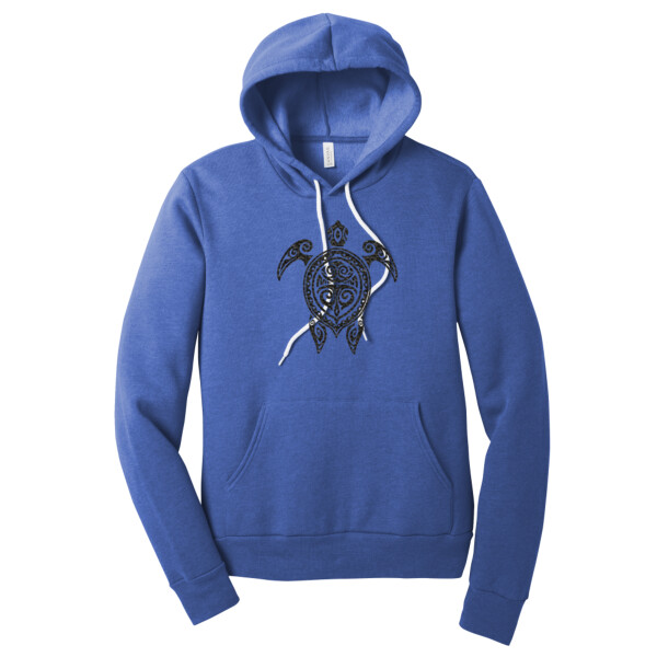 Tribal Turtle (Black) - Unisex Premium Fleece Pullover Hoodie Thumbnail