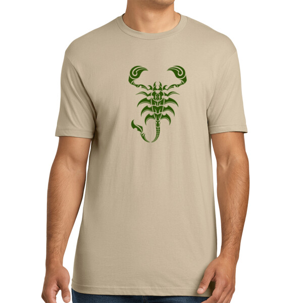 Scorpion Dark (Metallic Green) - Unisex Premium Cotton T-Shirt Thumbnail